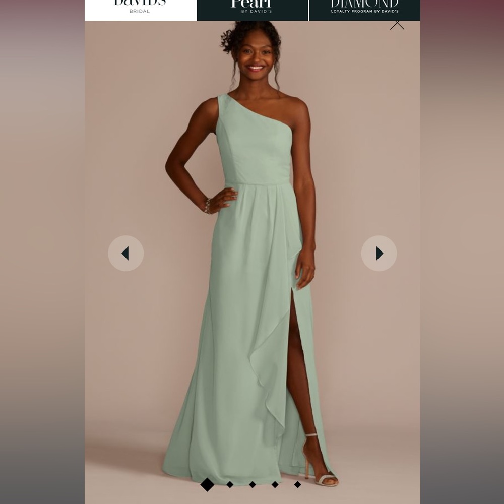 David’s Bridal dusty sage bridesmaids dress